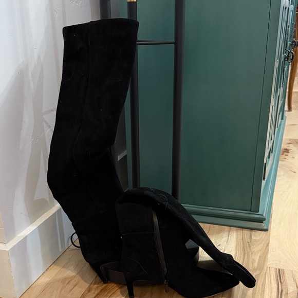 Sam Edelman Shoes - Sam Edelman Sylvia Black Suede Over-the-Knee Boots NWOB